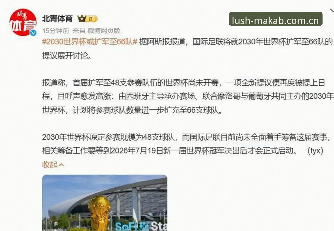 2030世界杯扩军至66队最新动态：中国男足迎来历史性机遇，威尼斯人娱乐平台全程直击
